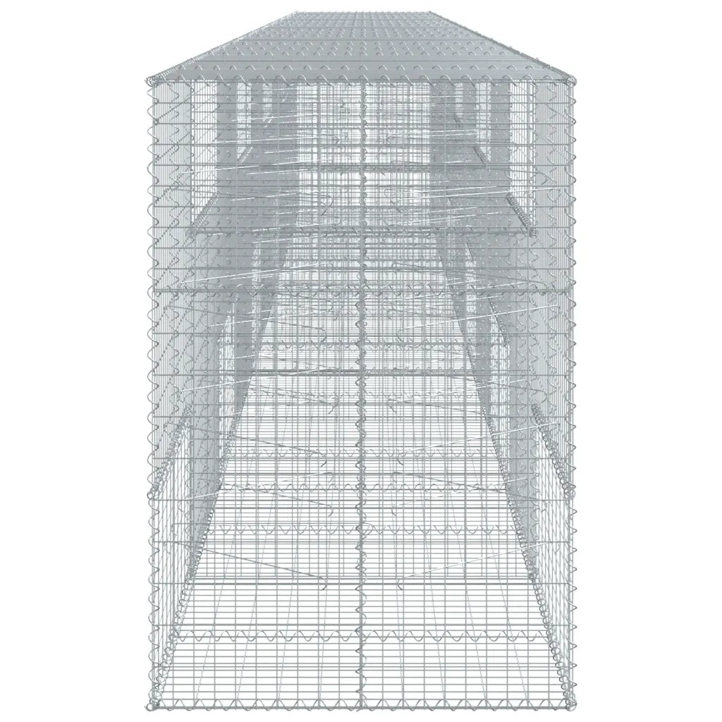 Cesto Gabbione con Copertura 1000x100x150 cm in Ferro Zincato