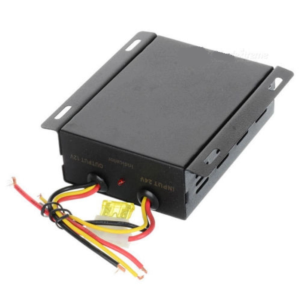 Trade Shop - Convertitore Dc Da 24v A 12v 15a Corrente Inverter Auto Camion Bus Moto -