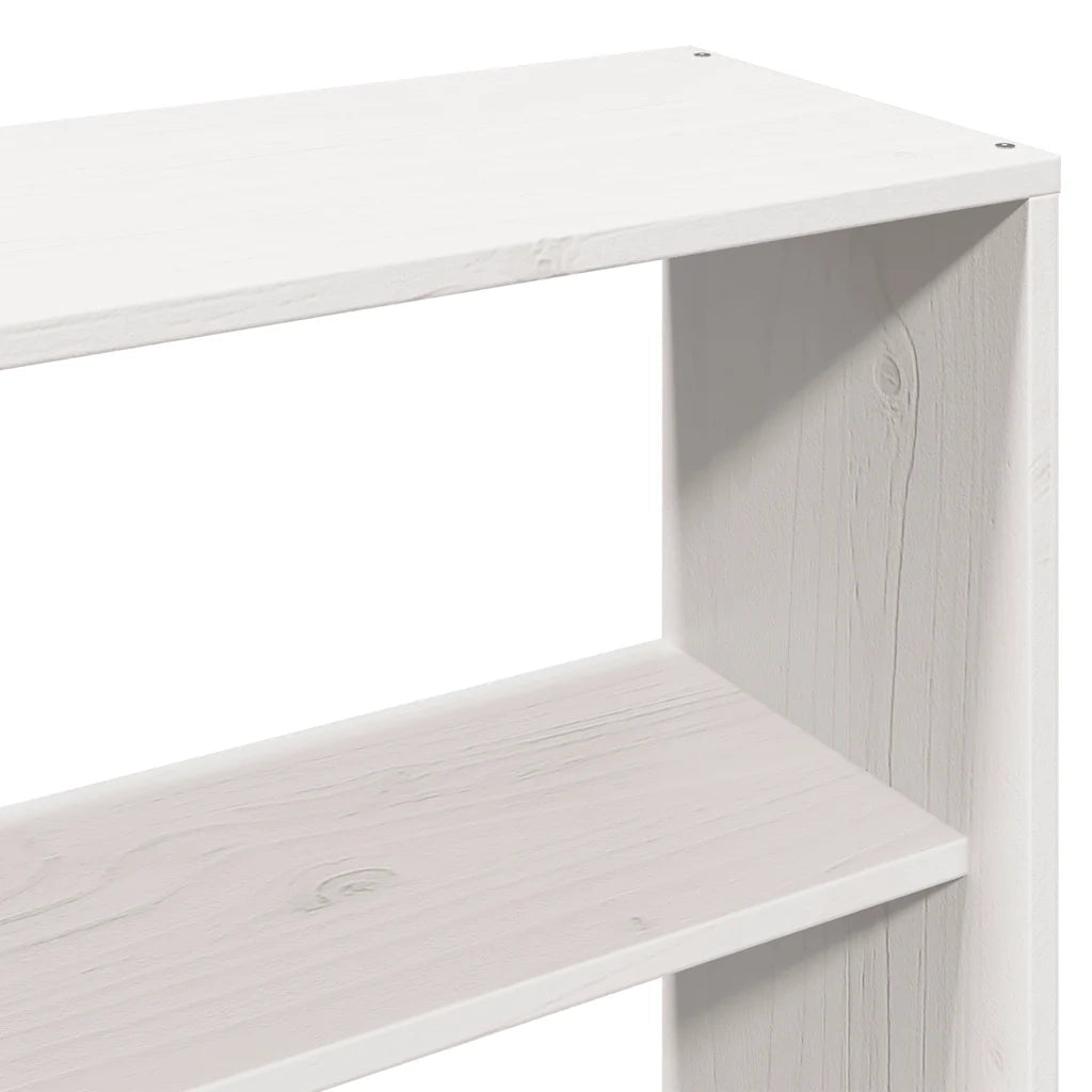 Letto Libreria senza Materasso Bianco 180x200 cm Legno Massello 3323798
