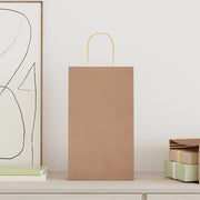 Sacchetti di Carta 50 pz con Manici Marrone 21x11x36 cm 4101575