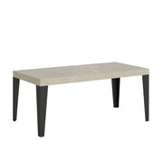 Tavolo Allungabile 140-400x90x77 cm Flame Premium Cashmere Telaio Antracite