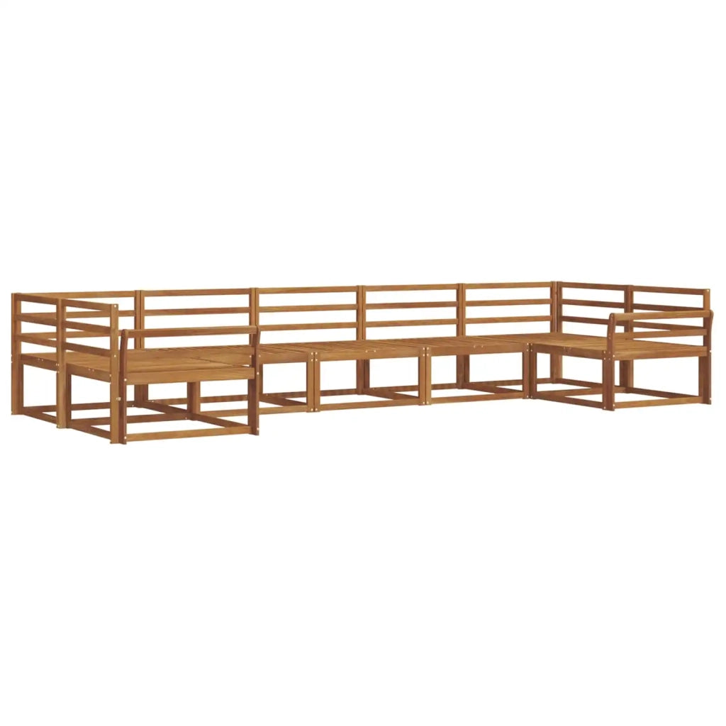 Set di divani da esterno 7 pcs Naturale