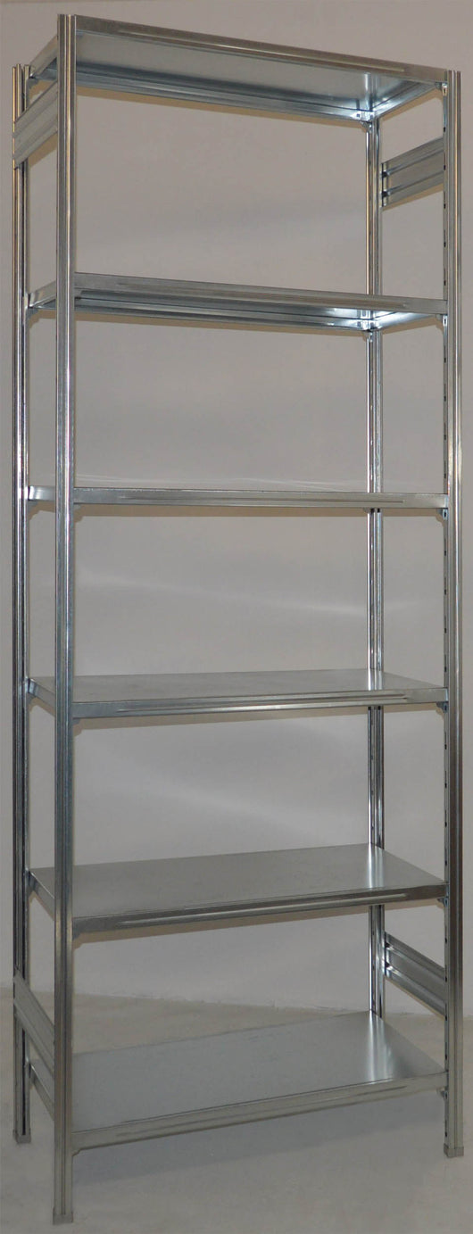 SCAFFALATURA metallica per magazzino Zincata cm. 80x40x300h