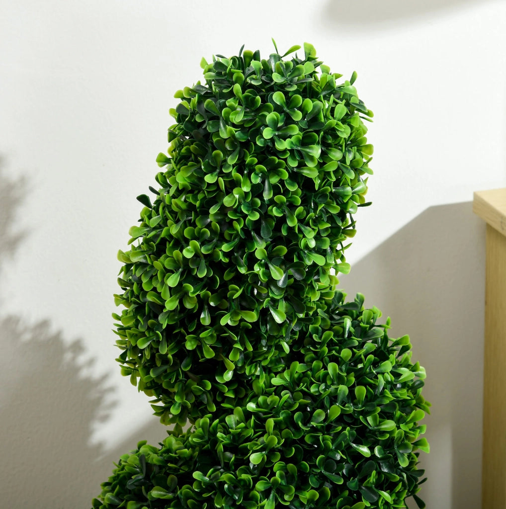 Set di 2 bossi artificiali da 90 cm in plastica verde per interni ed esterni –