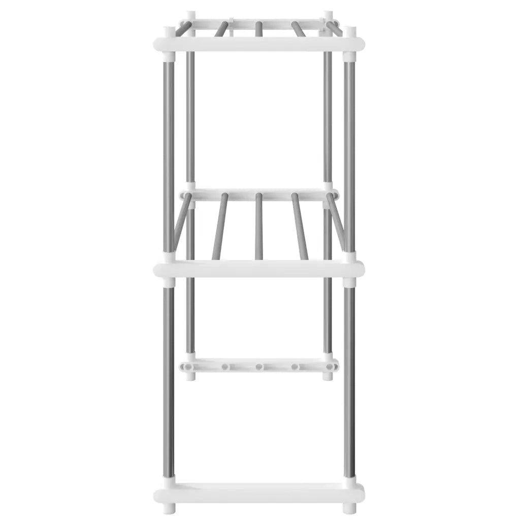 Ripiano per Microonde Bianco 51x27x63 cm in Alluminio
