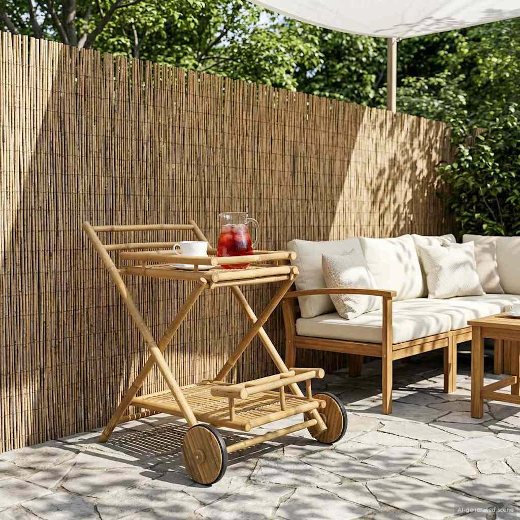 Carrello da servizio con ruote Naturale 79 x 67,5 x 84 cm Bambù 42028068