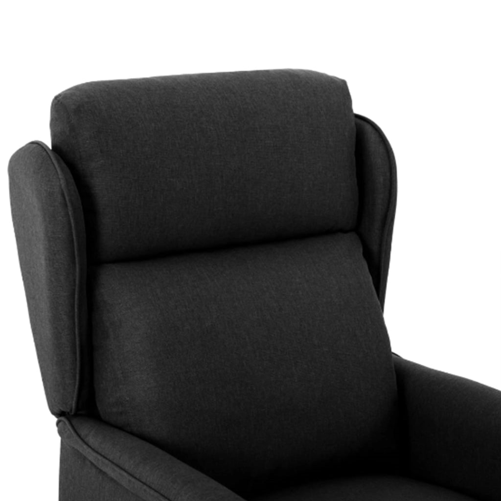 Poltrona Recliner in Tessuto Nero