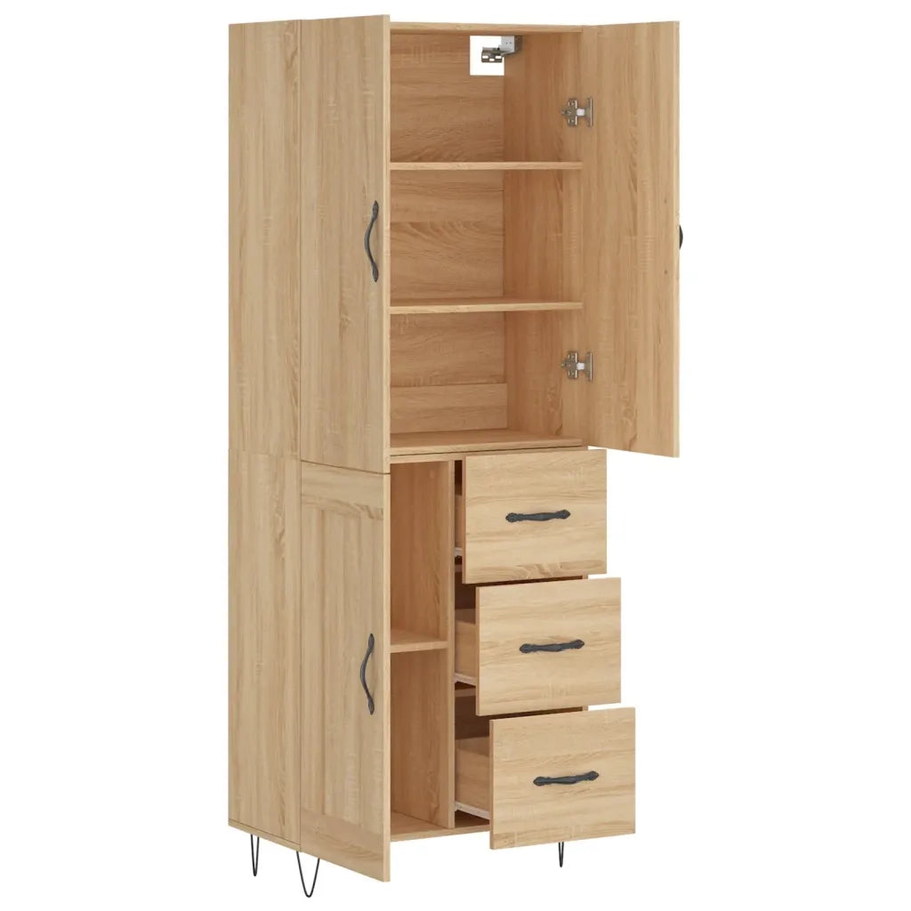 Credenza Rovere Sonoma 69,5x34x180 cm in Legno Multistrato 3198108