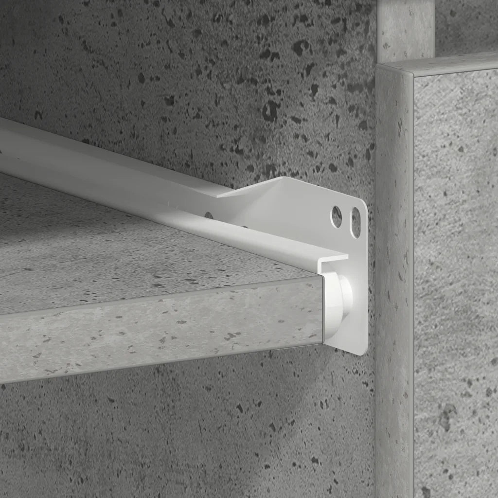 Scrivania Grigio Cemento 90x45x76 cm in Legno Multistrato