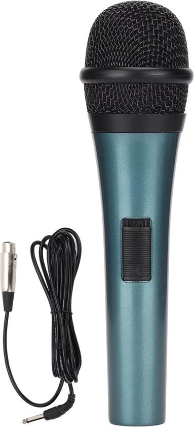 Microfono Cardioide Dinamico con Cavo XLR - Microfono per Altoparlanti-Mixers- Amplificatori-Computer-Trasmissioni-Proiettori Casalinghi-Karaoke.