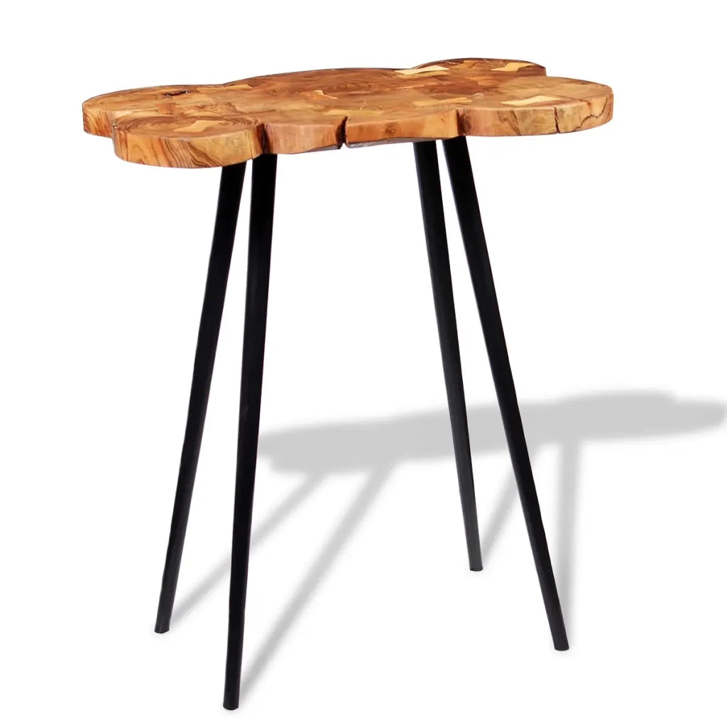 Tavolo a Tronco Legno Massello di Acacia 90x60x110 cm 243959
