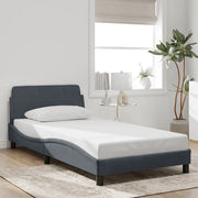 Giroletto-Struttura Letto Dover Grigio Scuro 100x200 cm Velluto
