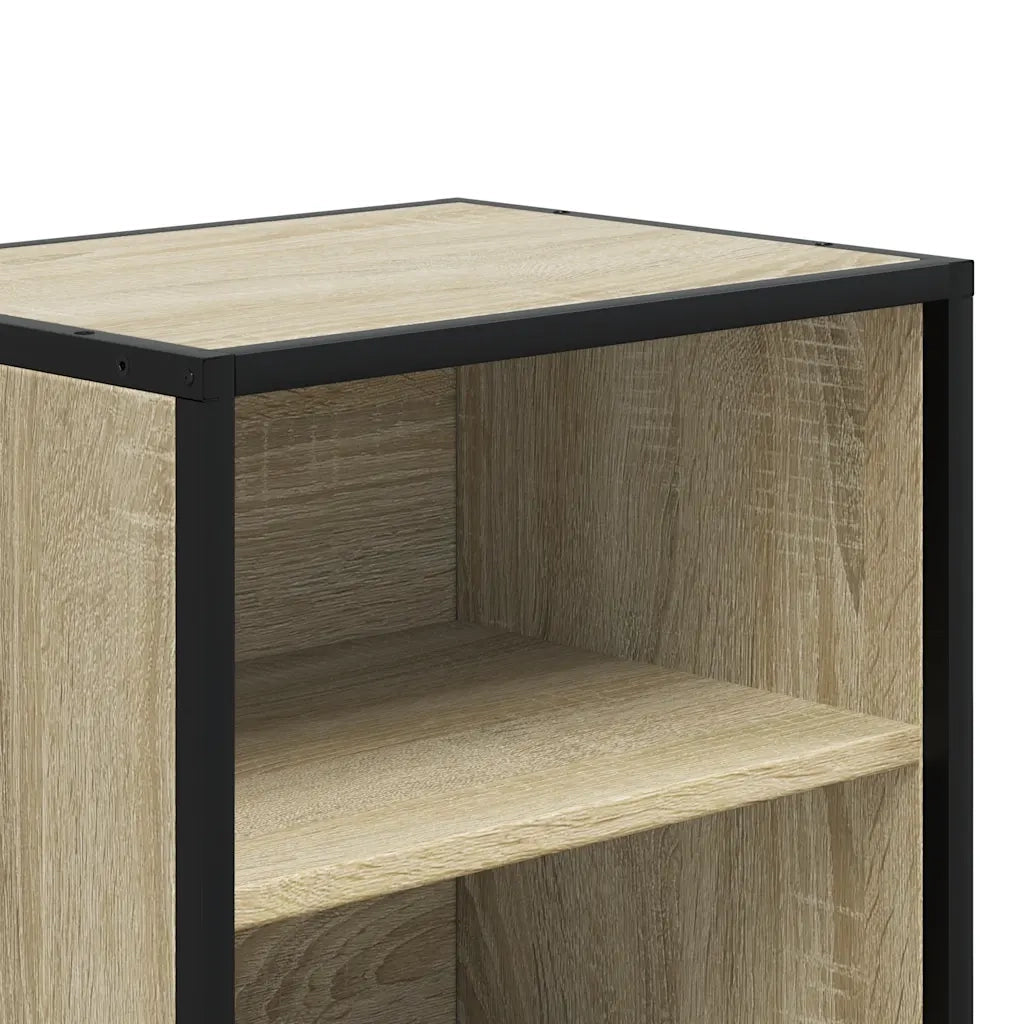 Comodino Rovere Sonoma 40x31x50 cm Legno Multistrato e Metallo 848701