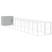 Cuccia per cani con recinto chiaro 214 x 1273 x 181 cm grigio 02_0043504