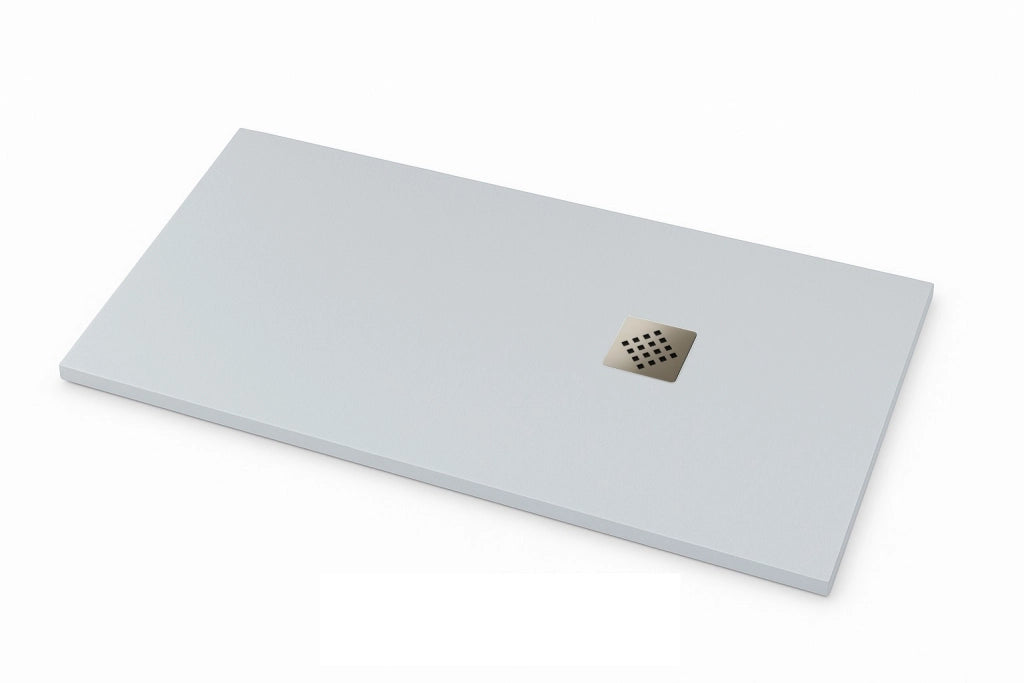 Piatto doccia Ardesia extra piatto 80X150 cm colore Grigio chiaro RAL 7035 griglia in Acciaio