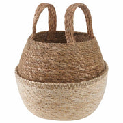 Fioriere | Cassetta per fiori | Vaso da fiori con manici Bianco ? 22 x 20 cm 100% Erba marina