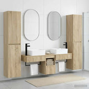 Set di mobili per il bagno 5 pz Rovere Sonoma 3406015