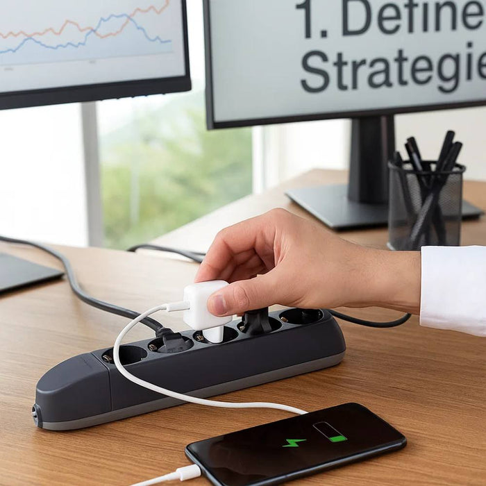 Bticino 3682g multipresa poker grigia 5 prese universali 2p+t 10/16a 250v