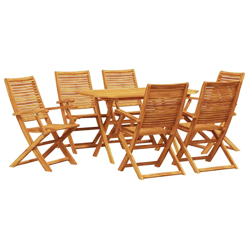 vidaXL Set da Pranzo per Giardino 7 pcs Marrone