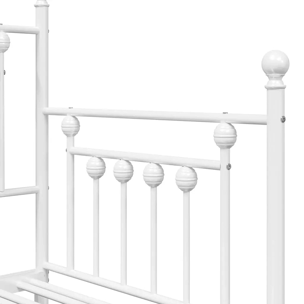 Struttura per letto di giorno Bianco 75 x 190 cm Acciaio 42002677