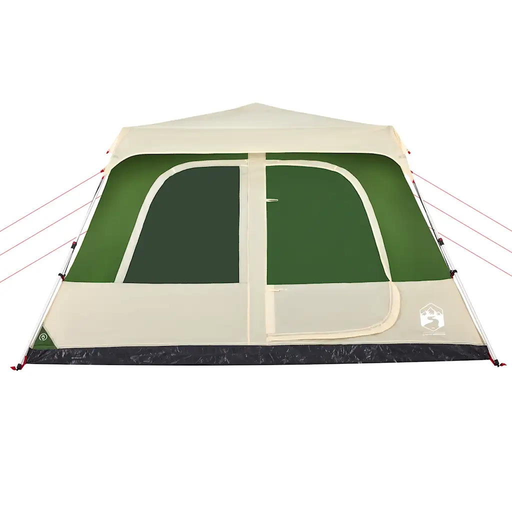 Tenda Familiare a Cupola 10 Persone-Tenda da campeggio Verde a Rilascio Rapido