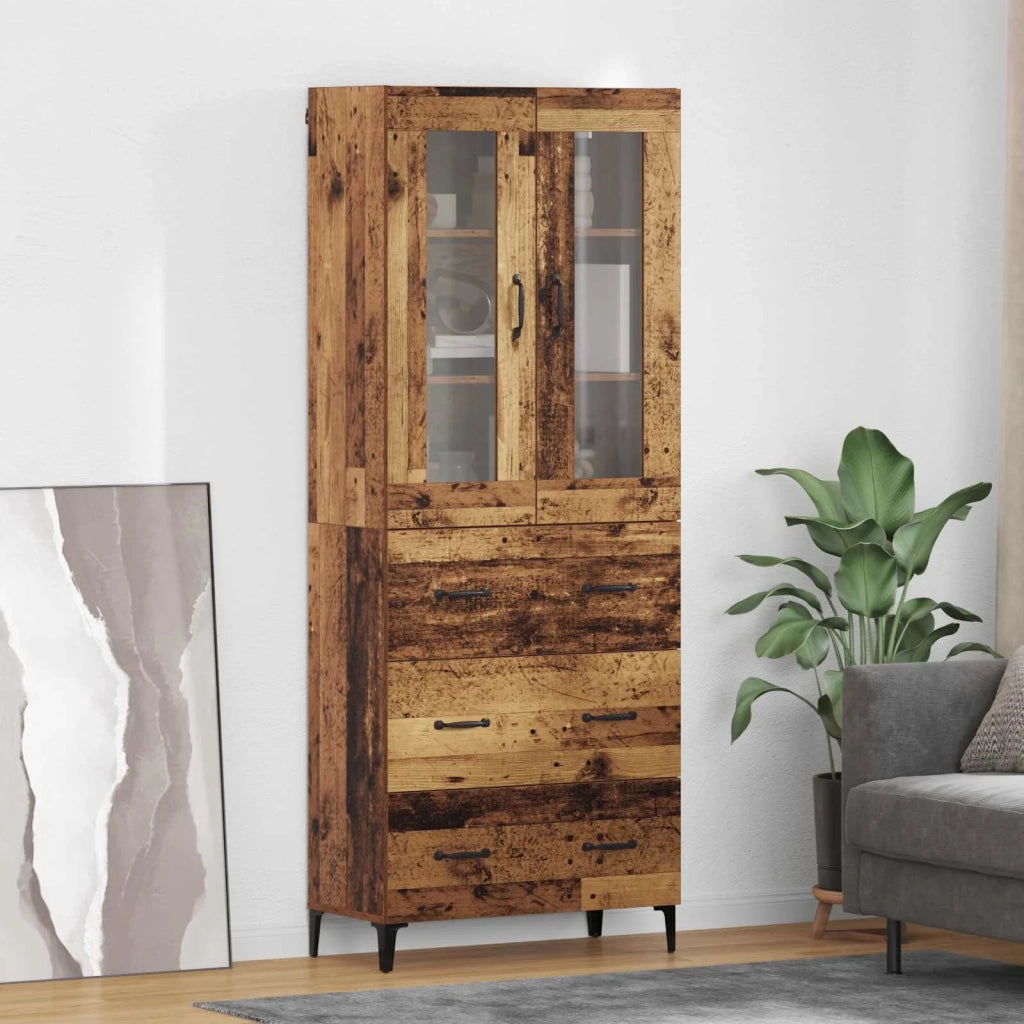 Credenza-Buffet-Armadio da cucina Legno vecchio 69,5 x 34 x 180 cm Legno multistrato 733874