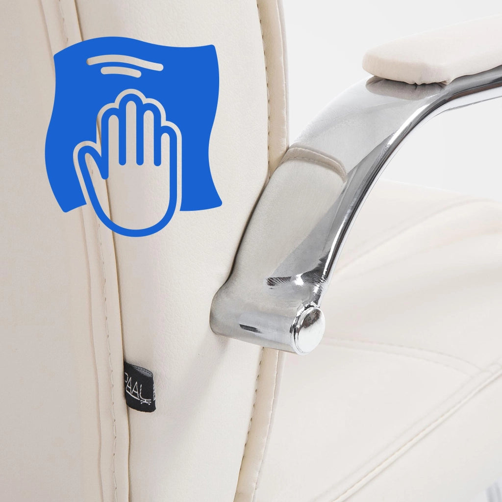 Sedia Attila in similpelle crema