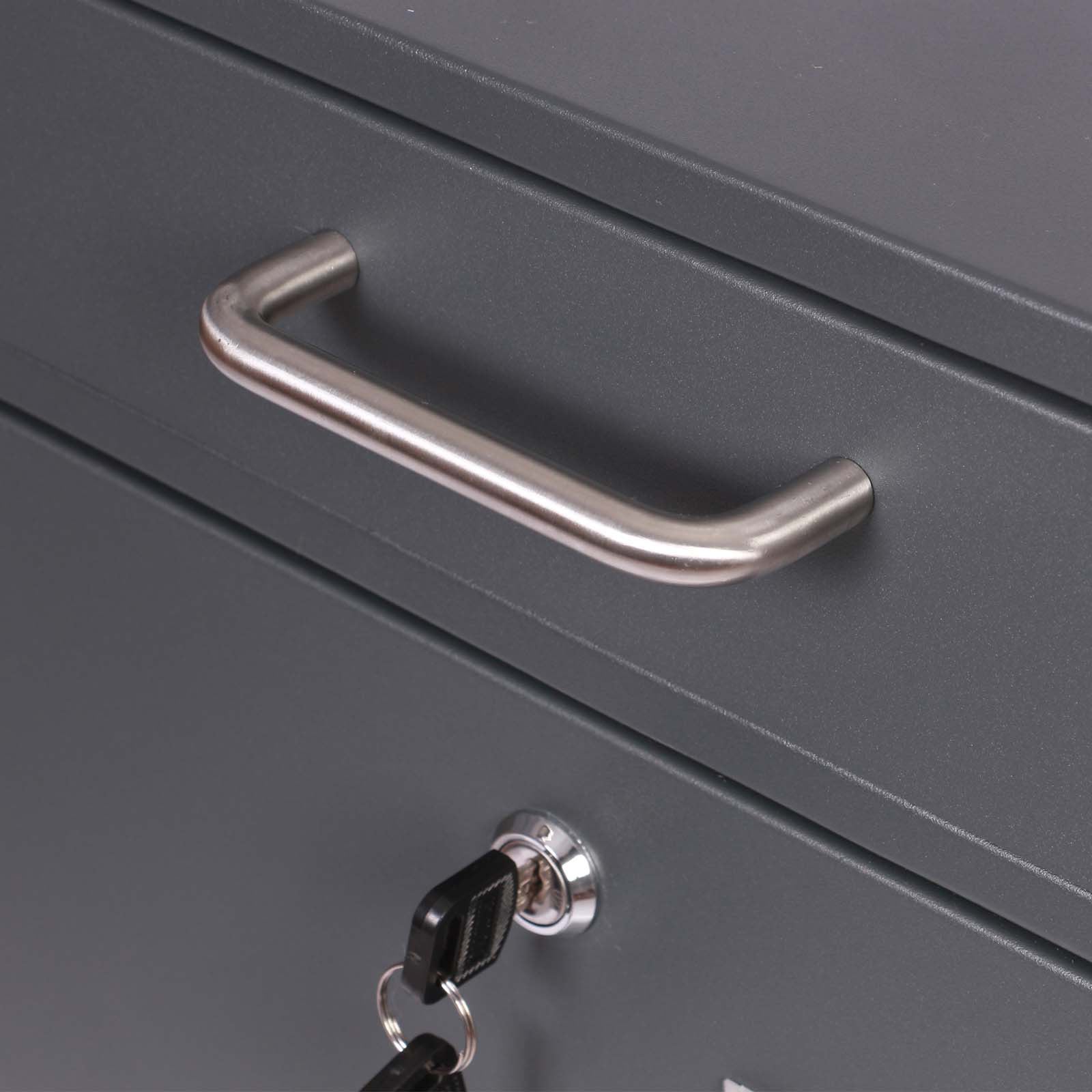 Cassetta delle lettere 2x3 V52 antracite a muro Con serrature e targhette nome Posta