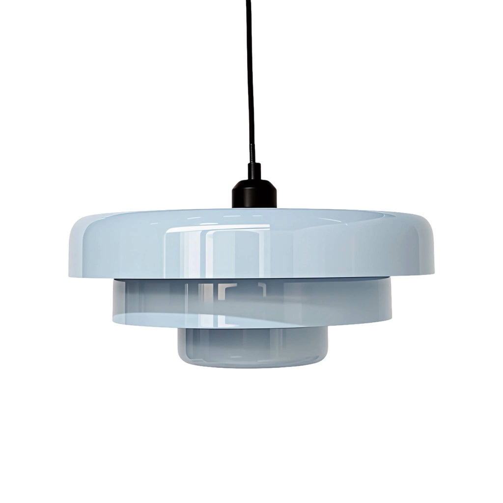 Sospensione interna metallo, ø35cm, blu chiaro