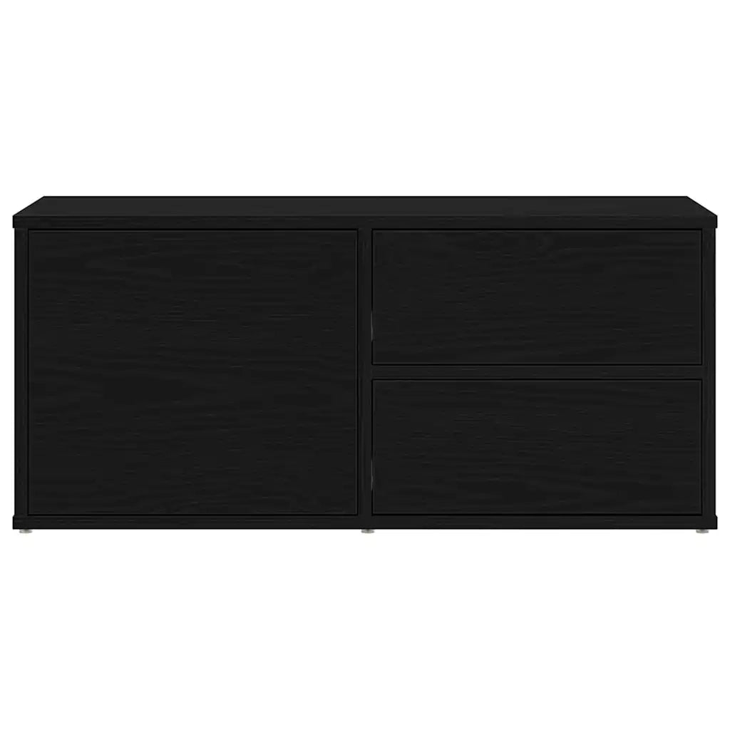 Mobile TV Rovere Nero 80 x 34 x 36 cm Legno multistrato 862483