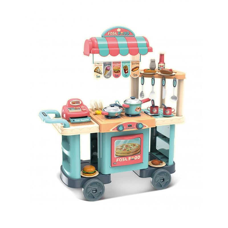 EIC Cucina per Bambini Fast Food - Gioco Educativo con Accessori Inclusi, Dimensione 60x47x43cm, Adatto dai 3 Anni in su