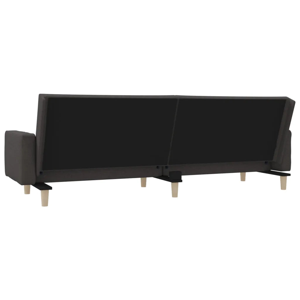 Divano Letto a 2 Posti con 2 Cuscini-Sofa Letto 2 Posti-Daybed Grigio Scuro in Tessuto 868561