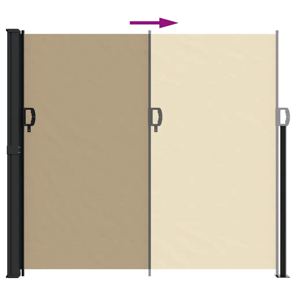 Tenda da Sole Laterale Retrattile Beige 180x500 cm 4004450