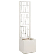 Vaso da Giardino con Trellis Bianco 36 x 36 x 140 cm PP 42006499