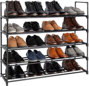 Pannelli per scarpe in metallo a 5 livelli, organizzatore a torre per scarpe stivale, ripiano multifunzionale per soggiorno o ingresso
