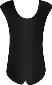 Paketto di ginnastica e danza per bambine, senza maniche, leggero, traspirante, abito da ginnastica e danza per bambine, bodysuit nero
