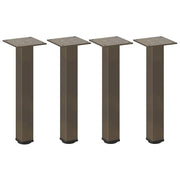 Gambe per Tavolino da Caffè 4 pz Acciaio Naturale 30-32 cm Acciaio 4012451