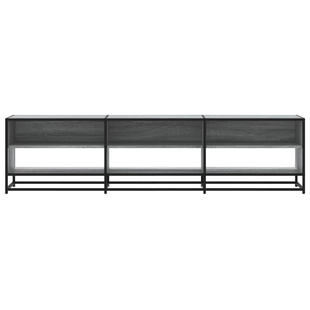 Mobile TV multimediale mensola TV credenza TV sala da pranzo soggiorno camera da letto Sonoma 180 x 40 x 46 cm legno ingegnerizzato grigio 02_0028433