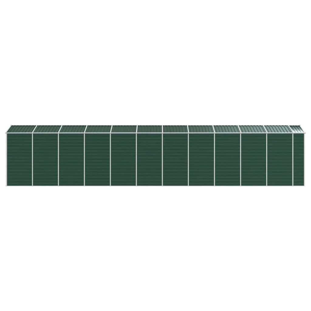 Casetta da giardino cabina ripostiglio casetta da esterno robusta casetta per attrezzi 191 x 980 x 198 cm acciaio zincato verde 02_0022357