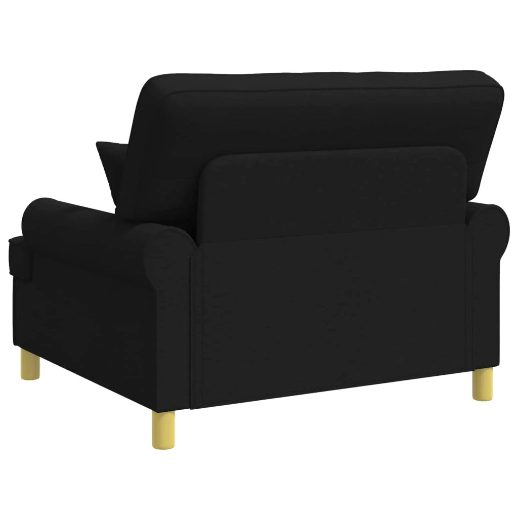 Poltrona con cuscini Nero Tessuto 42043506