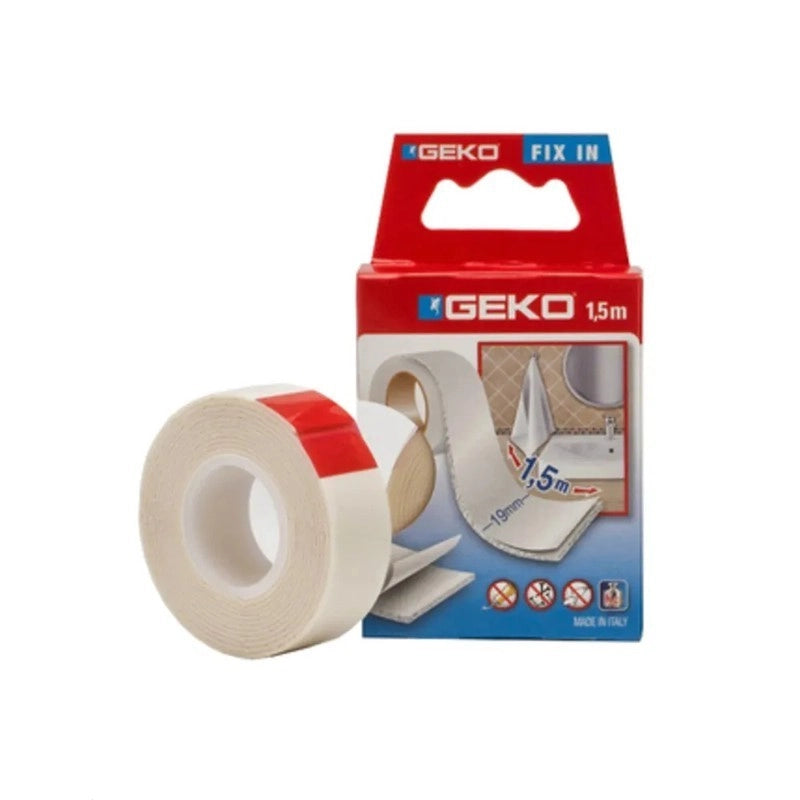 Nastro biadesivo in schiuma bianca 19 mm x 5 m
