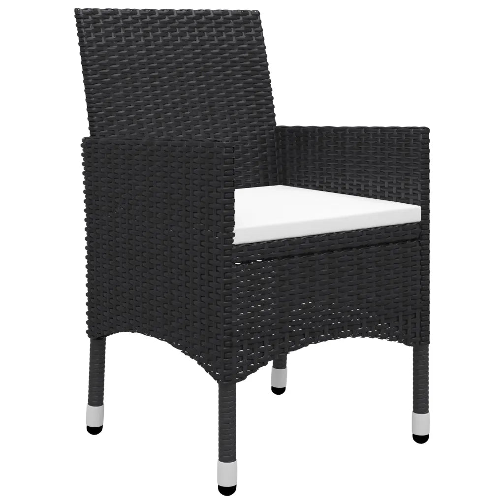 Set Mobili da Pranzo per Giardino 5 pz Nero 3071935
