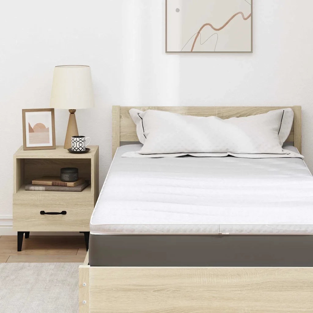 Topper per materasso Bianco 90 x 200 cm Tessuto a maglia 4106415