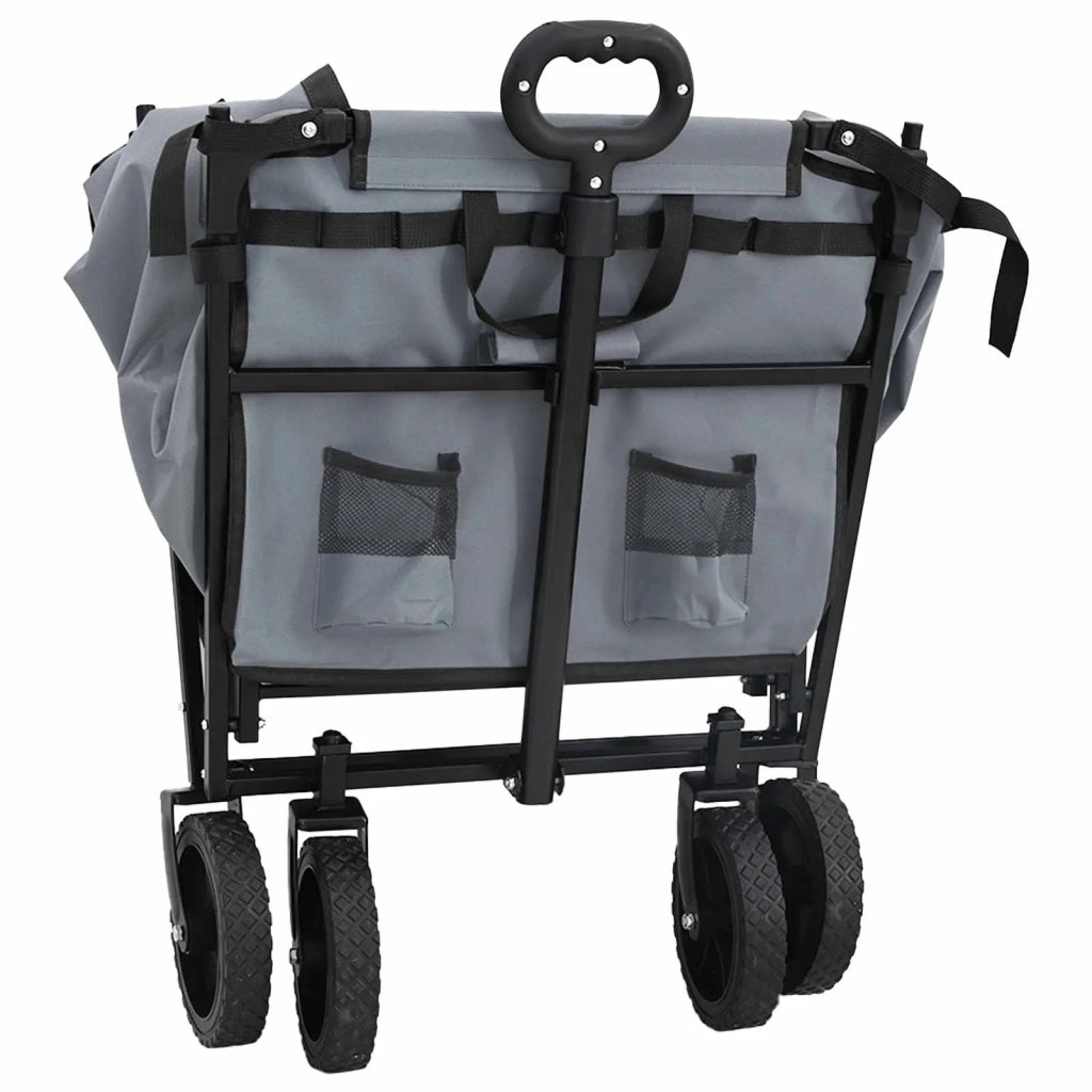Carrello a Mano Pieghevole Grigio 105 x 56.5 x 116 cm 42020664