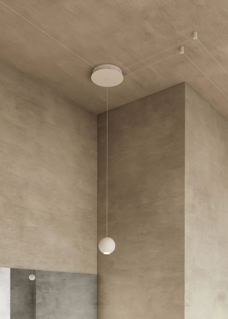 Lampada a sospensione Bora XL Space 15W LED 38º Switch 2700K-4000K dimmerabile Nero Opaco per sistemi di illuminazione modulari professionali