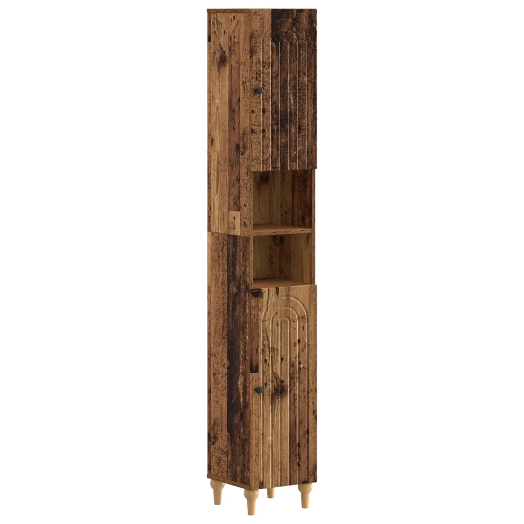 Armadio da Bagno con Ripiano Aperto ALKMAAR Legno antico 896163