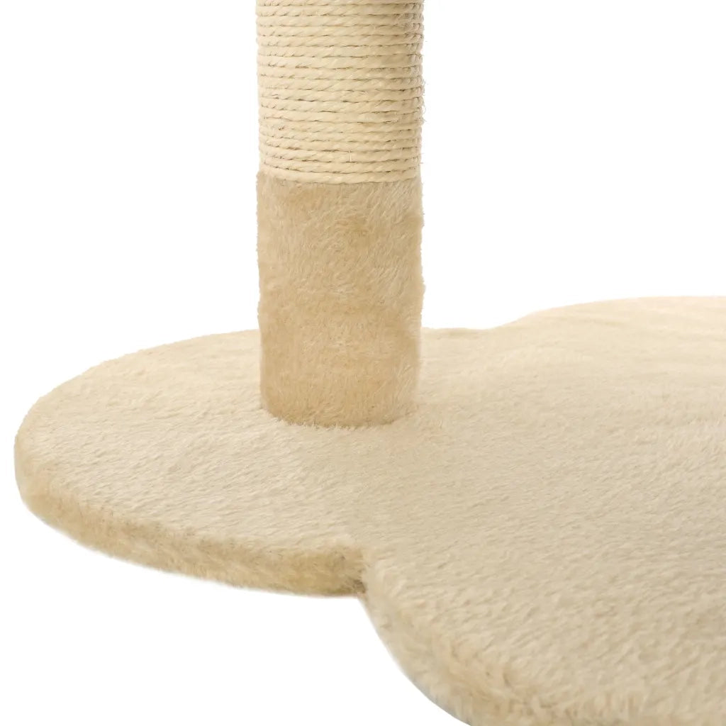 Albero per Gatti con Tiragraffi in Sisal 50cm Beige e Marrone CFW9238979