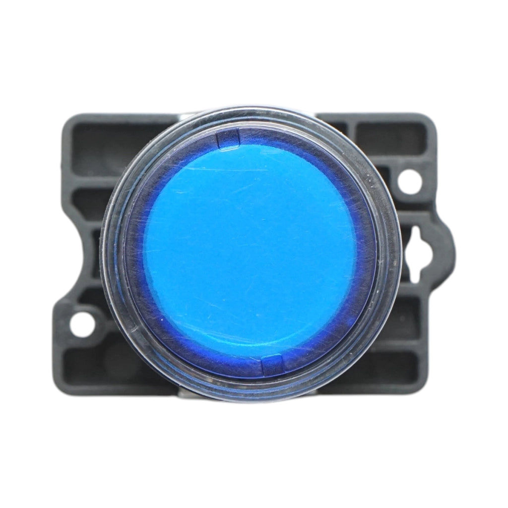 Pulsante indicatore LED blu con resistenza integrata 1NO, 220V, LAY5 Breckner Germany