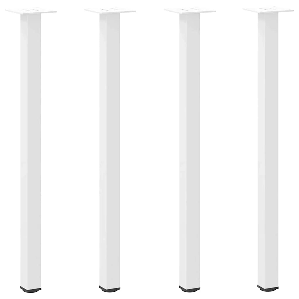 Set di 4 gambe per tavolo consolle regolabili moderne 72 x 72 x 74 cm in acciaio bianco 02_0056754