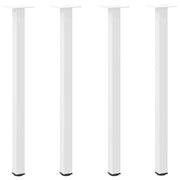 Set di 4 gambe per tavolo consolle regolabili moderne 72 x 72 x 74 cm in acciaio bianco 02_0056754
